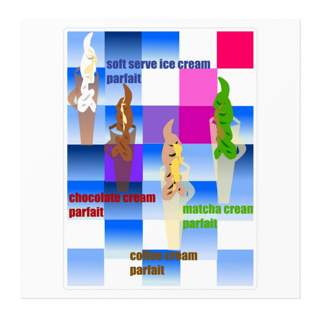 アイスクリームショップ ステッカー