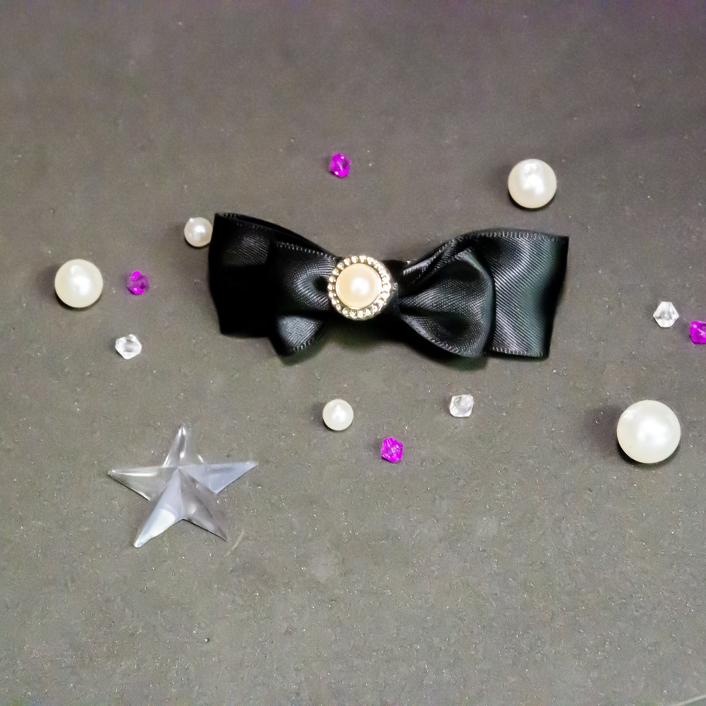 黒リボンバレッタ