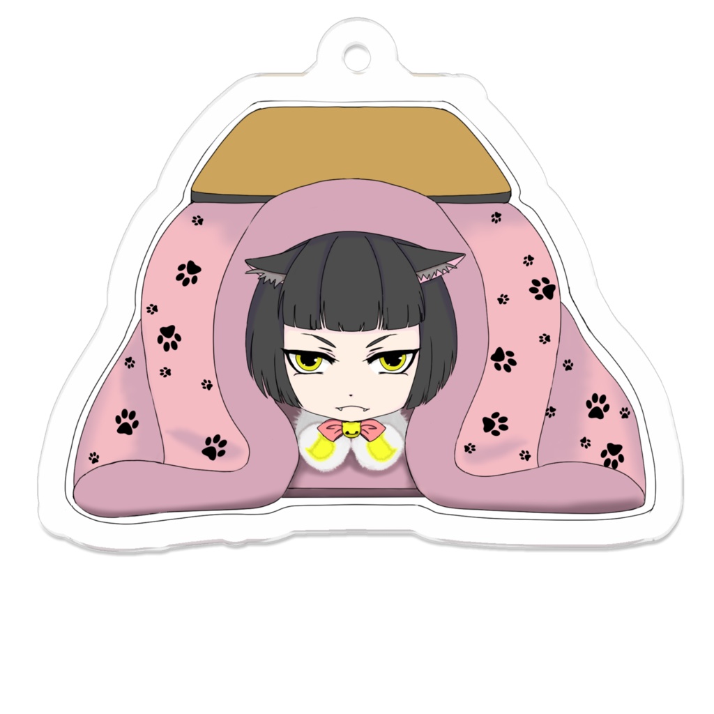 ねこ人間うぉっかの冬　アクリルキーホルダー