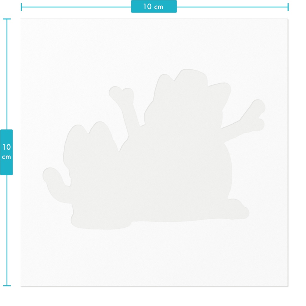 雪だるまになった太眉猫