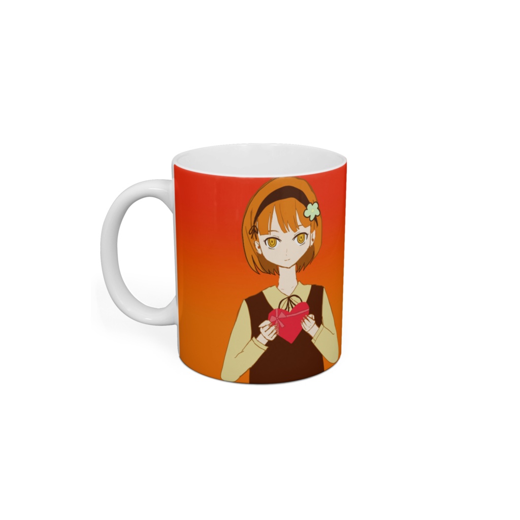 オレンジバレンタインマグカップ