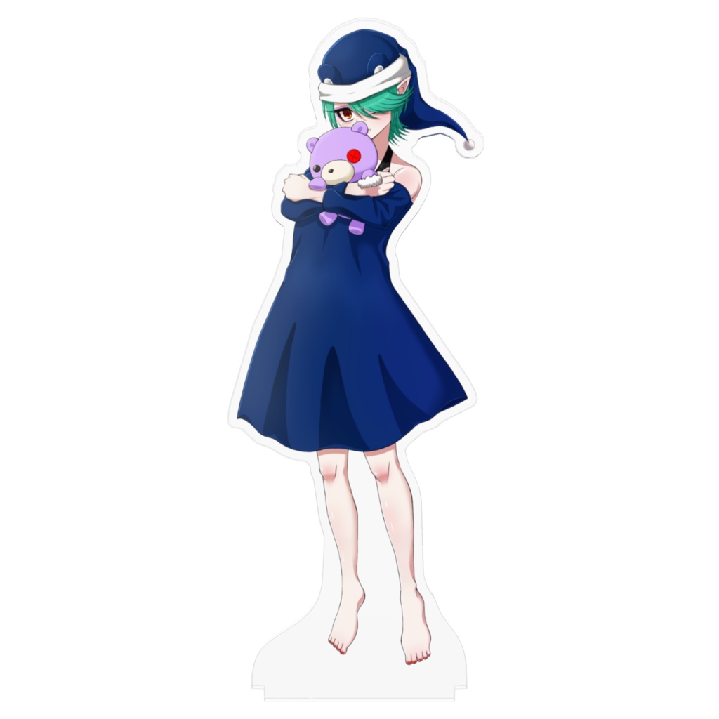 三日月ヨルナと使いクマのアクリルフィギュア