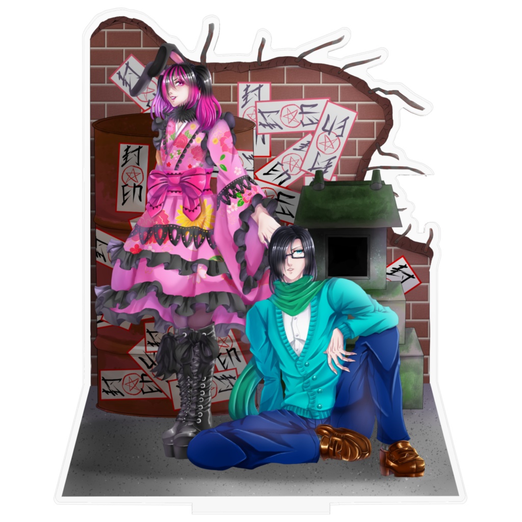彩華紫樹&兎妃良陽兎 アクリルフィギュア