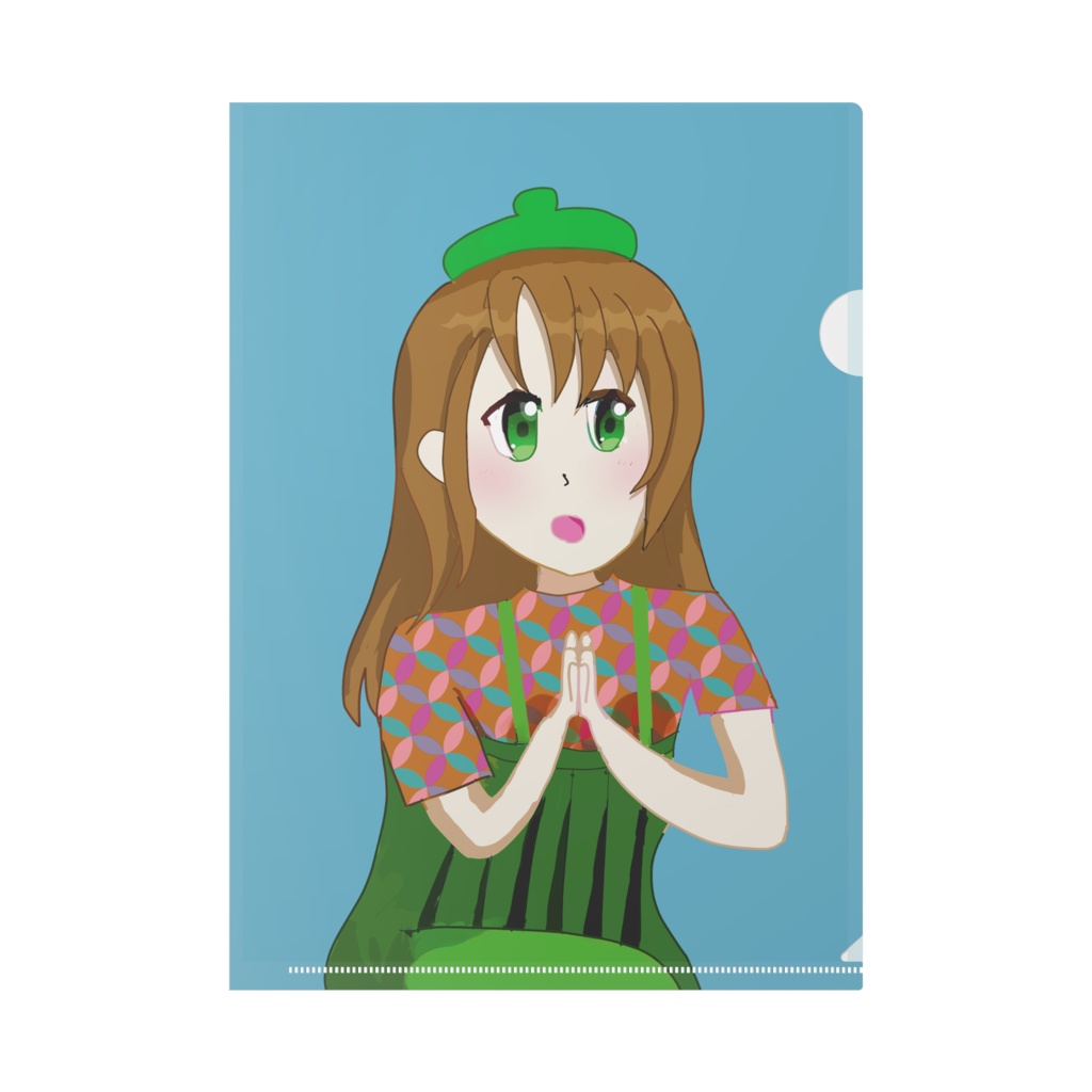 大正ロマン風女の子クリアファイル