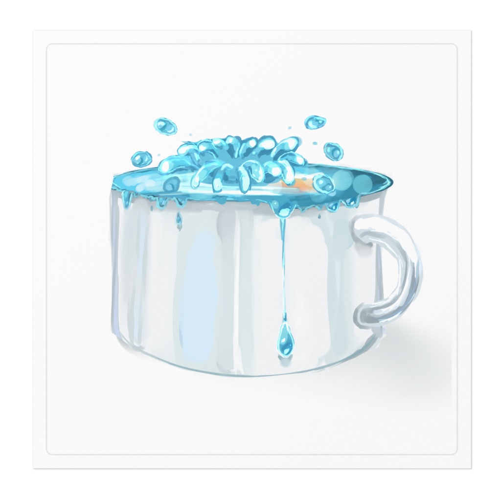 マグカップの花 ステッカー