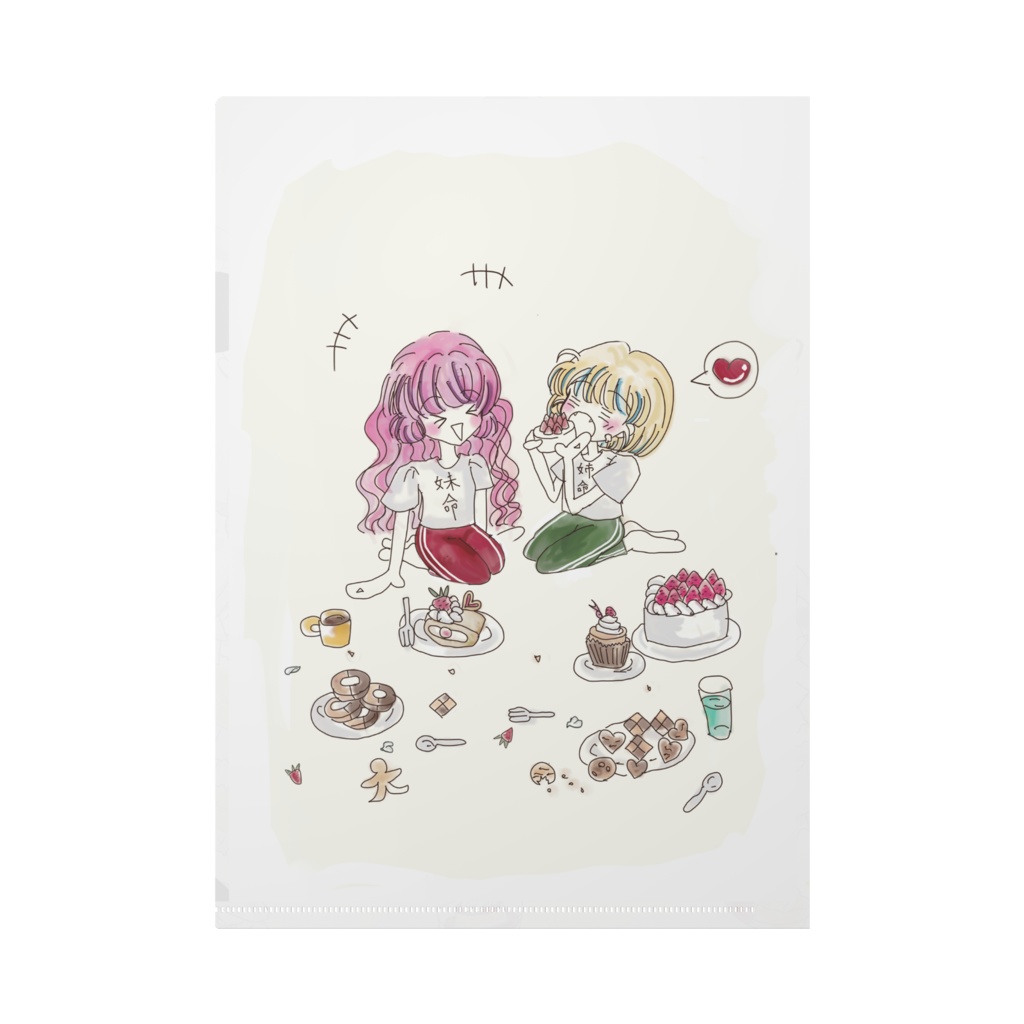 甘党姉妹のお菓子パーティークリアファイル