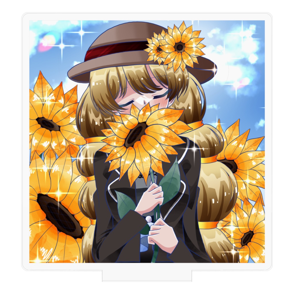 ひまわり畑の少女