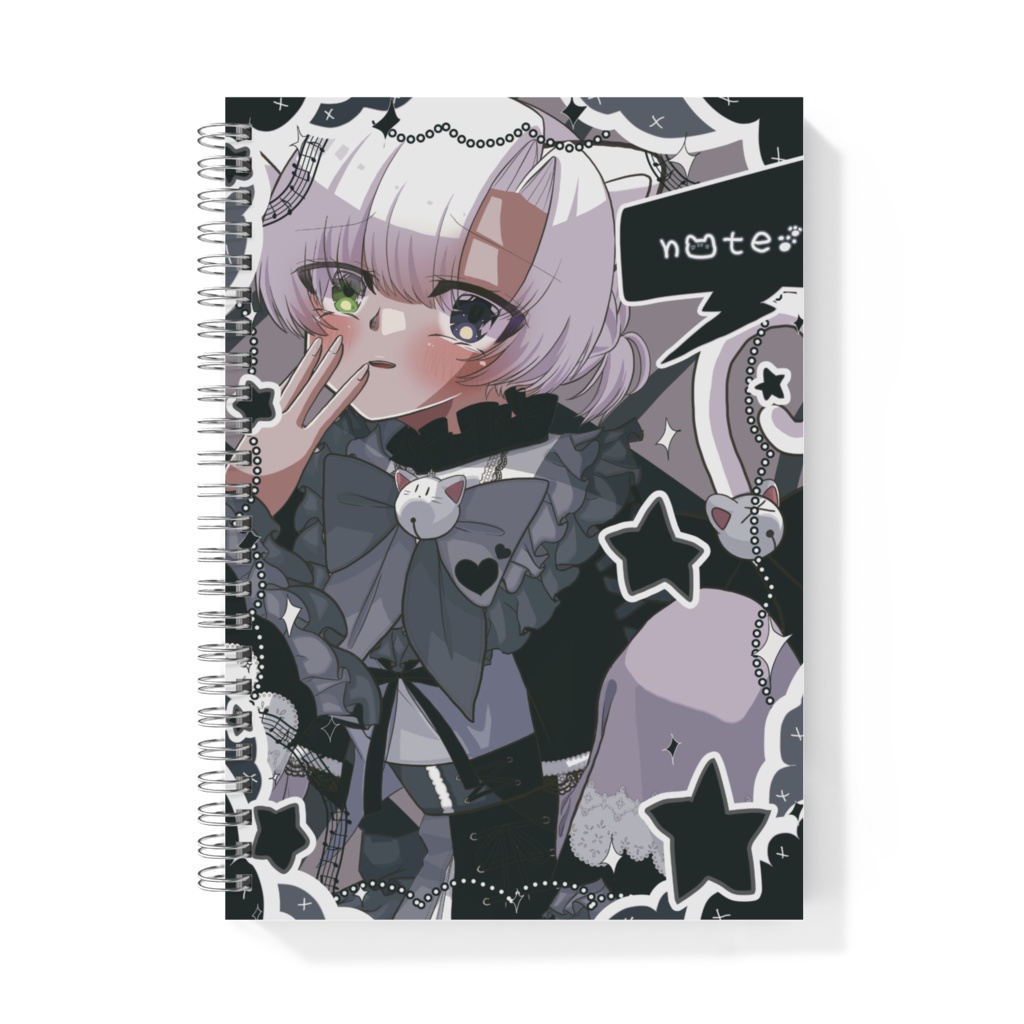 モノクロ猫耳少女
