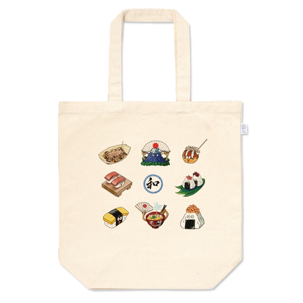 和の食べ物トートバッグ