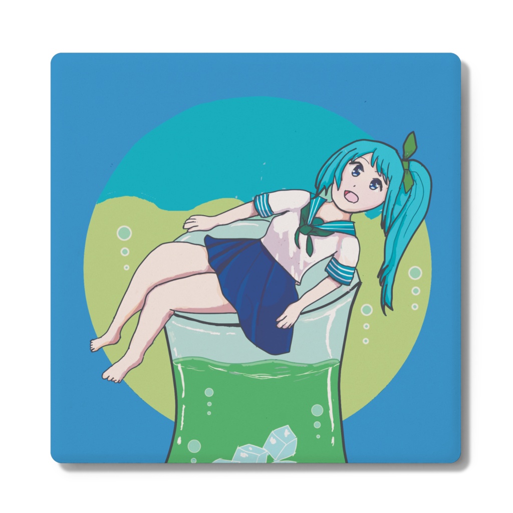 メロンソーダで夏気分