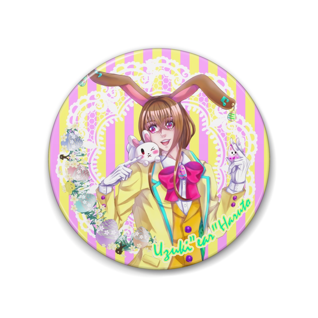 卯月・エアル・春兎缶バッジ
