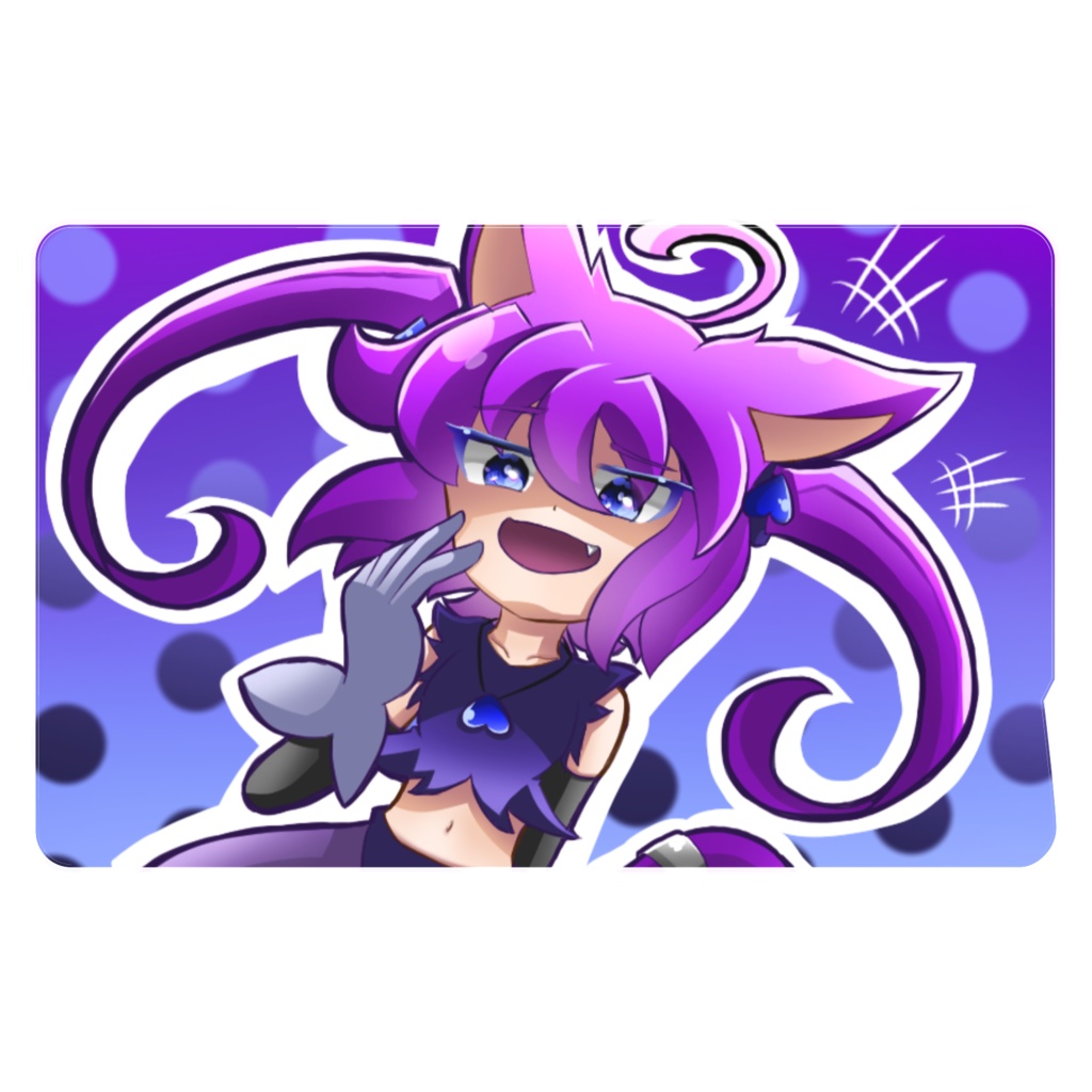 闇ラブニャンのICカードステッカー