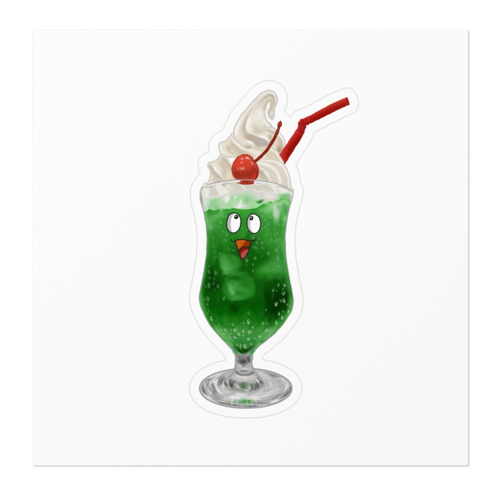 クリームソーダステッカー