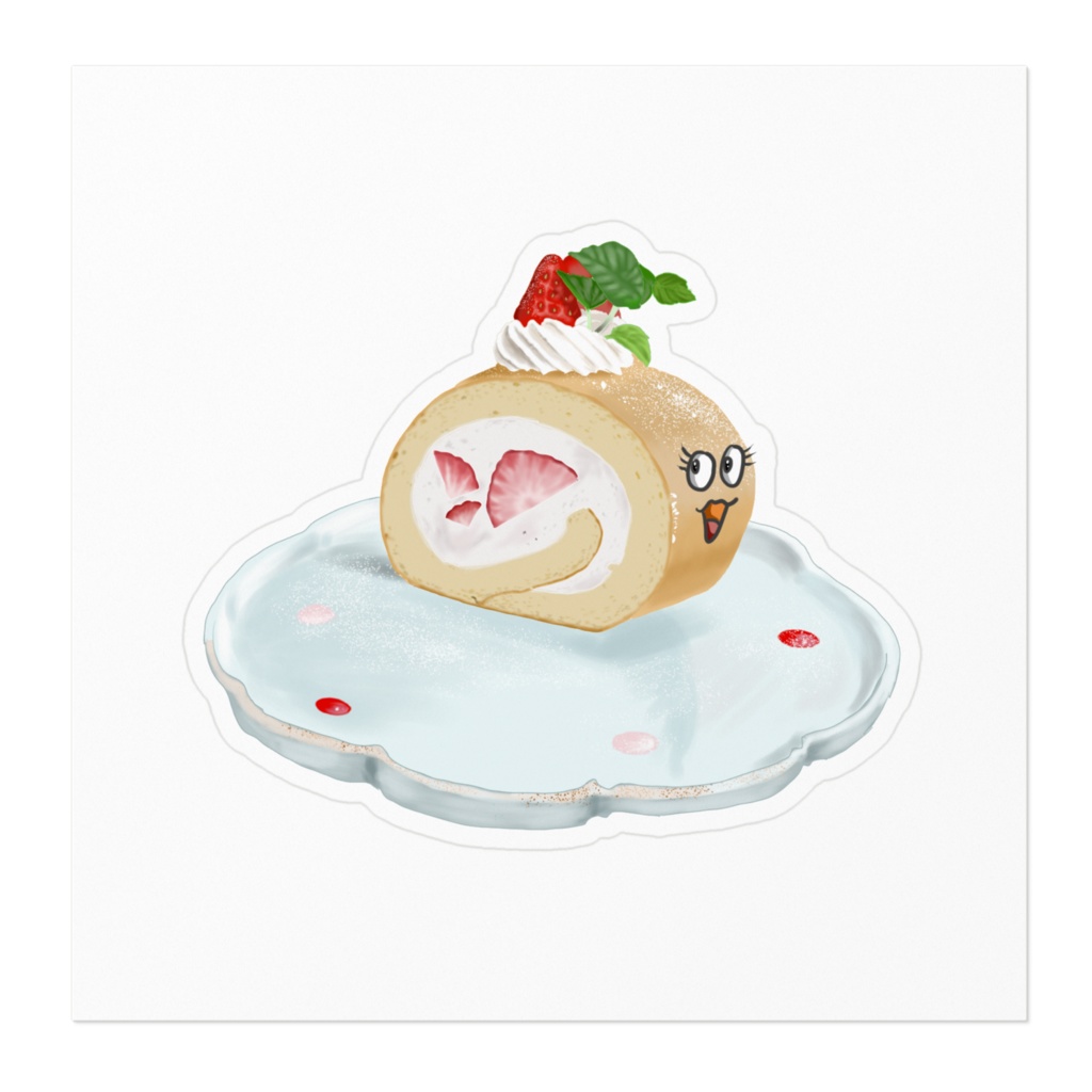ロールケーキステッカー