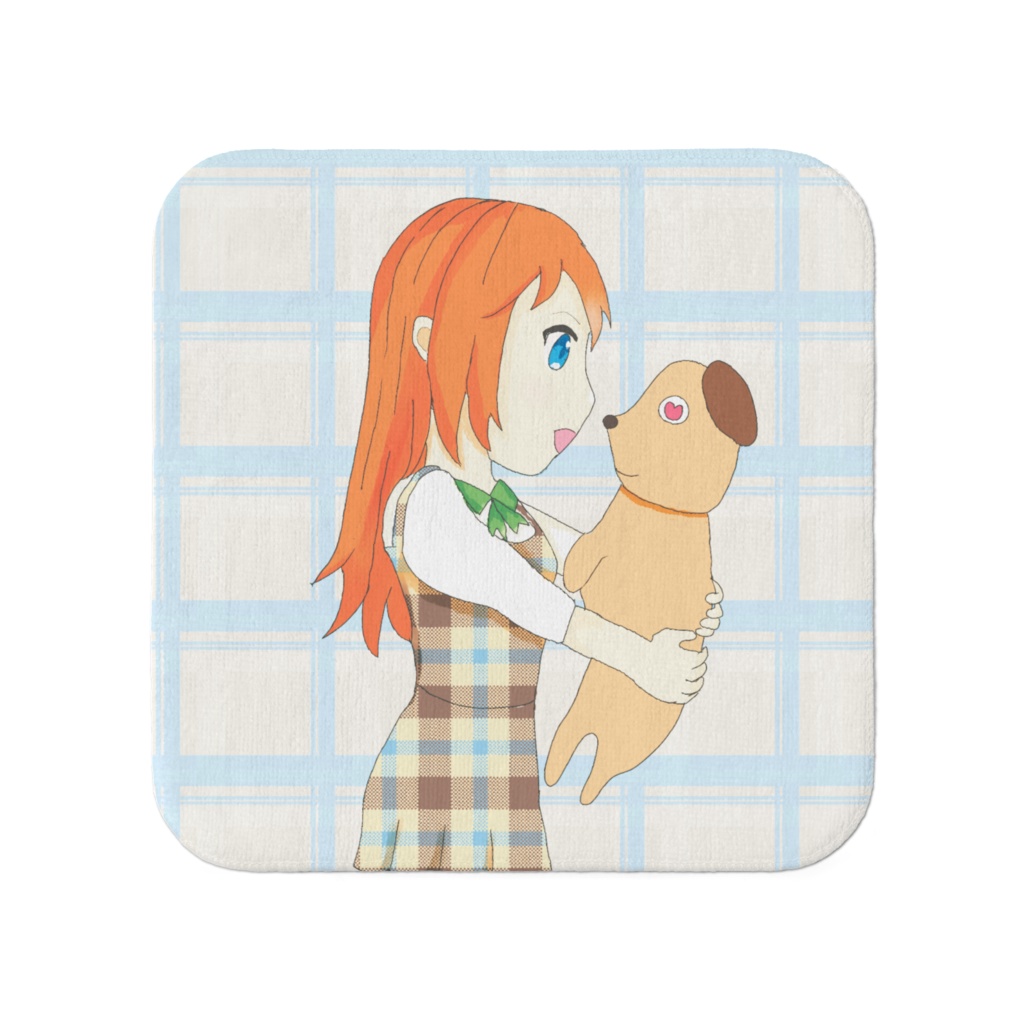 愛犬と一緒ミニタオル