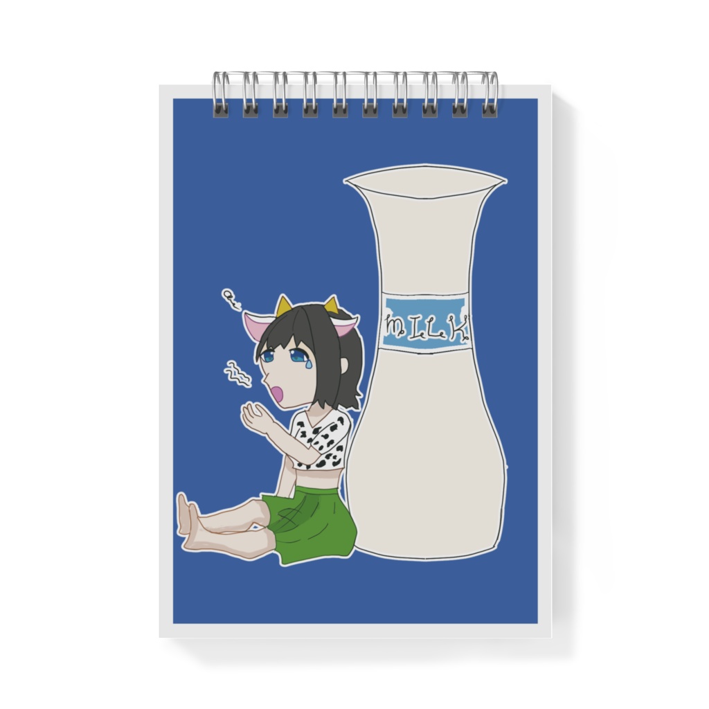 牛の女の子とミルクメモ帳