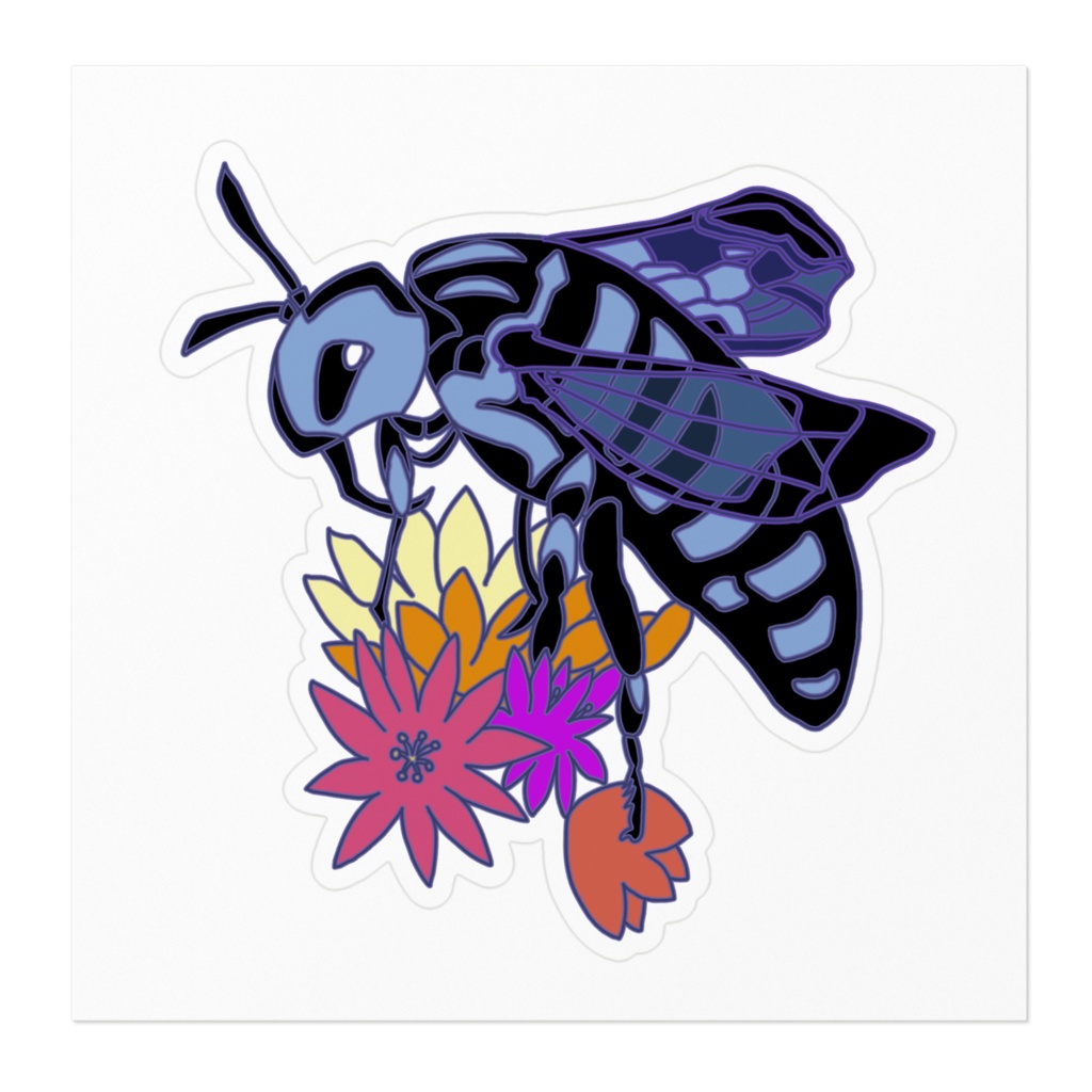 ルリモンハナバチステッカー