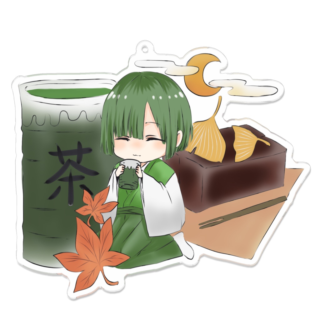 緑茶君のアクリルキーホルダー
