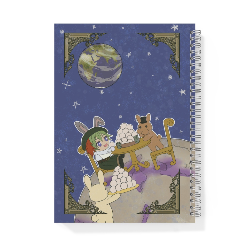 お月見うさぎのリングノート