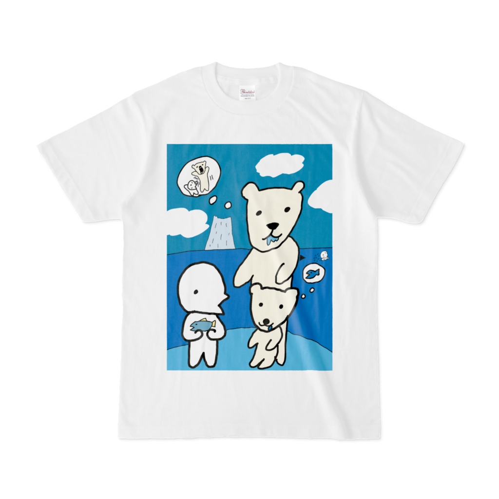 北極に遊びにきたチュンチュン　Tシャツ