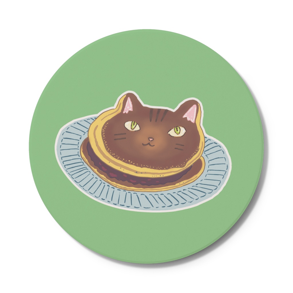 どら焼きな猫(コースター円形)