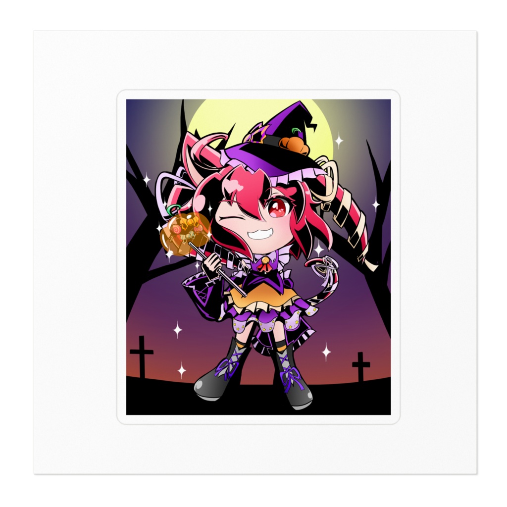 ハロウィン 魔法使いラブニャン【ステッカー】