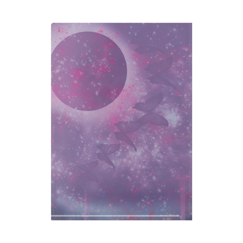 月と蝶の幻想夢 クリアファイル