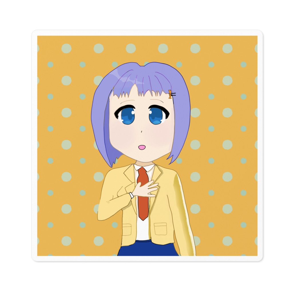 アイドル少女制服バージョンステッカー