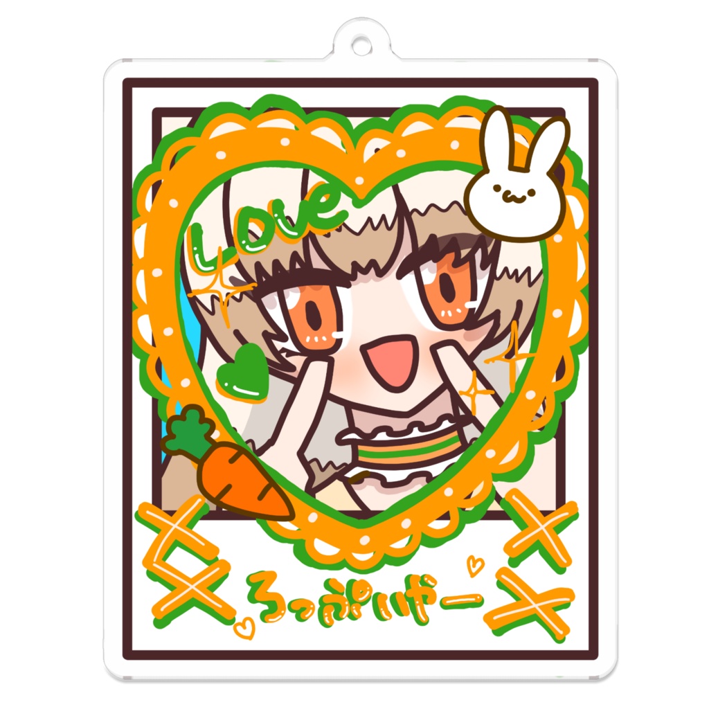 ロップイヤーチェキ風アクキー