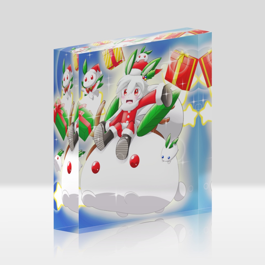 ユキウサギのクリスマス【アクリルブロック】