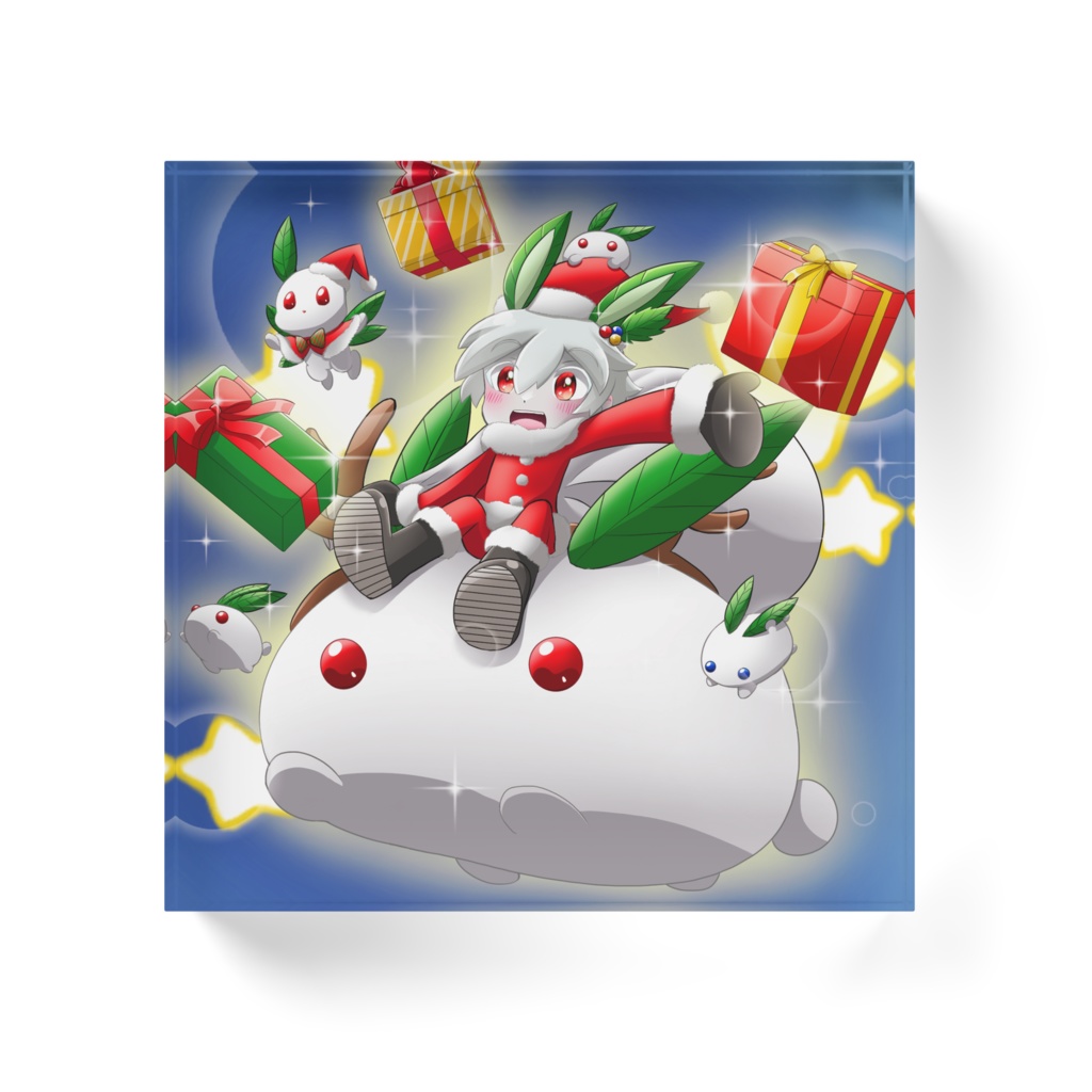 ユキウサギのクリスマス【アクリルブロック】