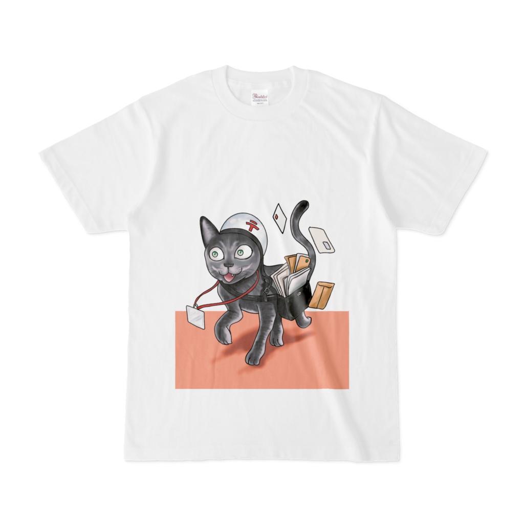 配達員ロシアンブルーTシャツ