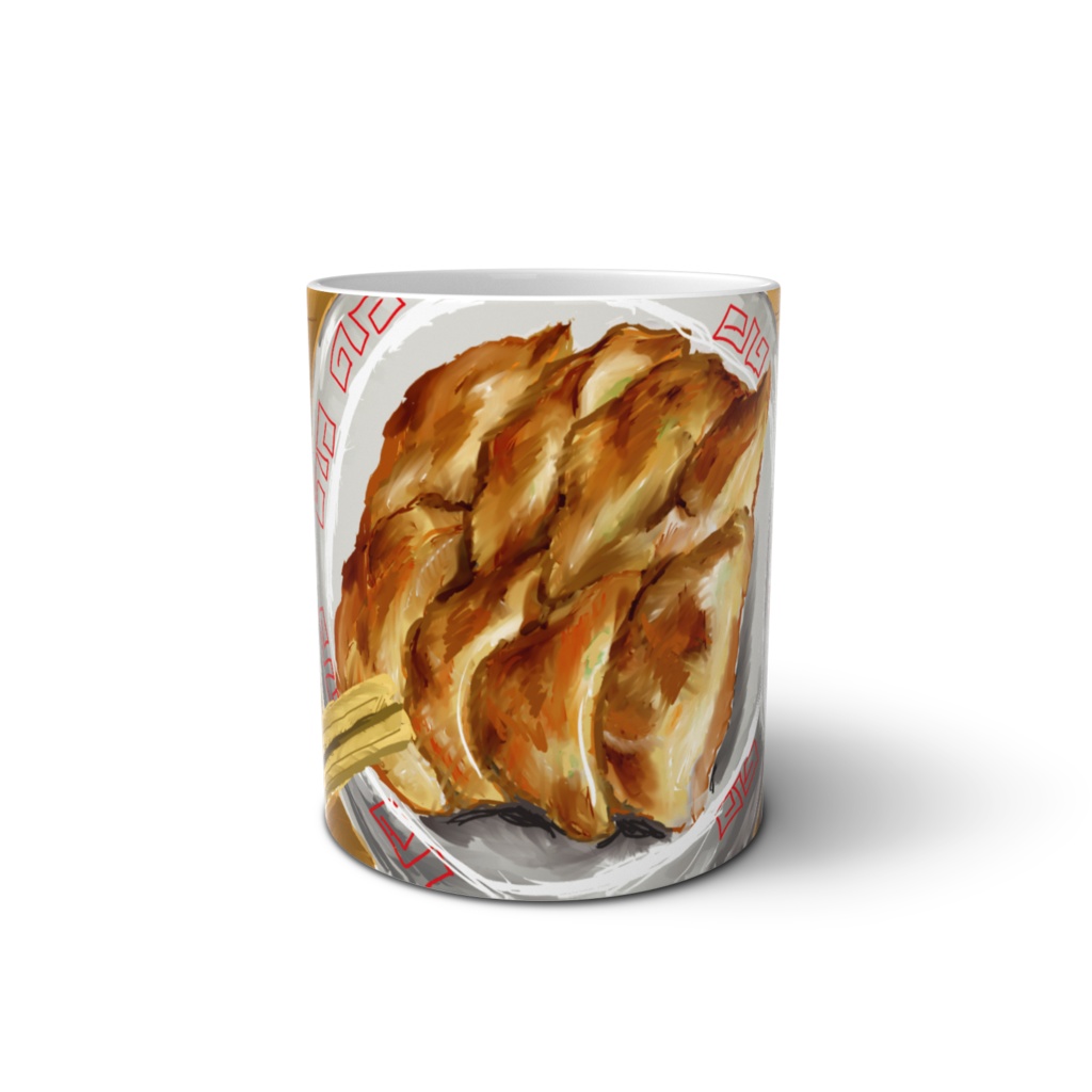 マグカップの餃子イラスト