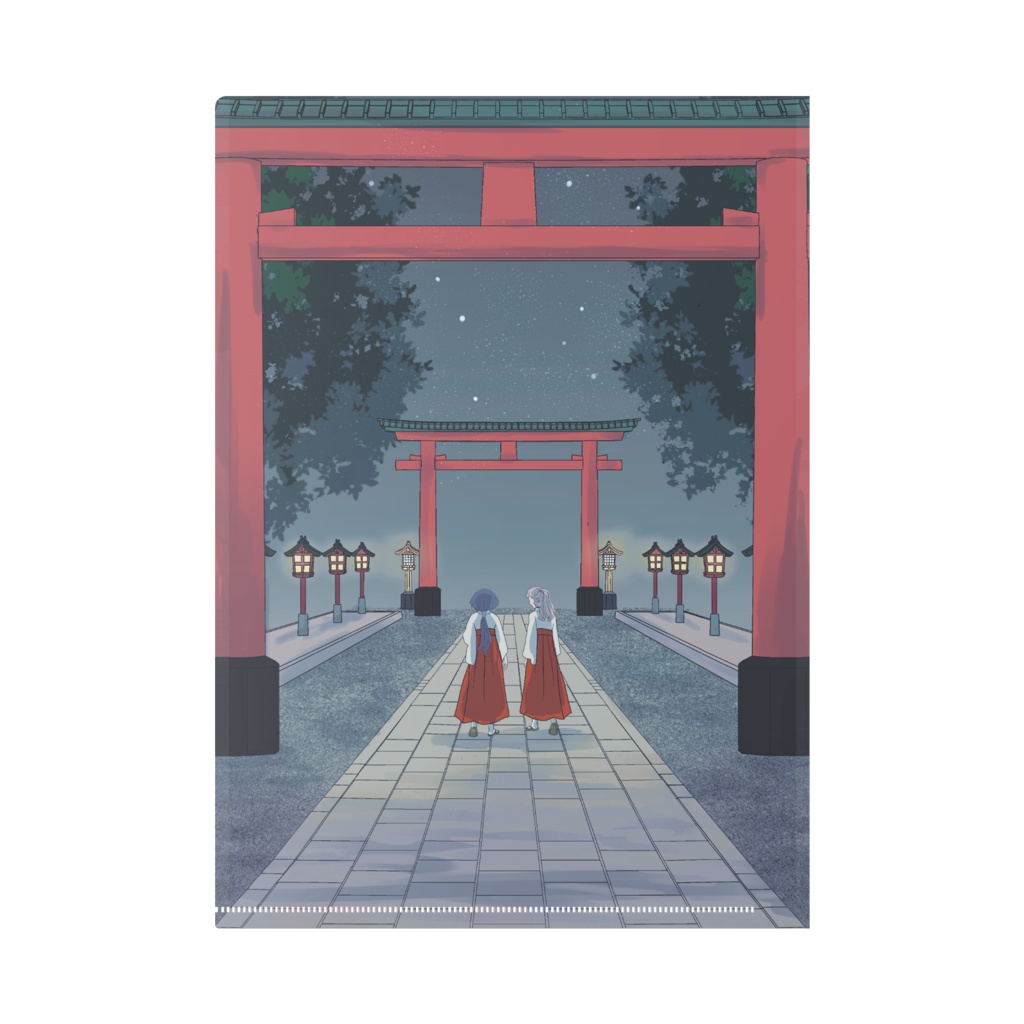 巫女さん風クリアファイル