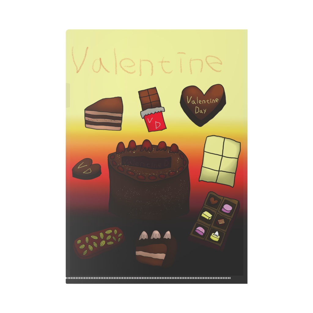 クリアファイル、バレンタインデー