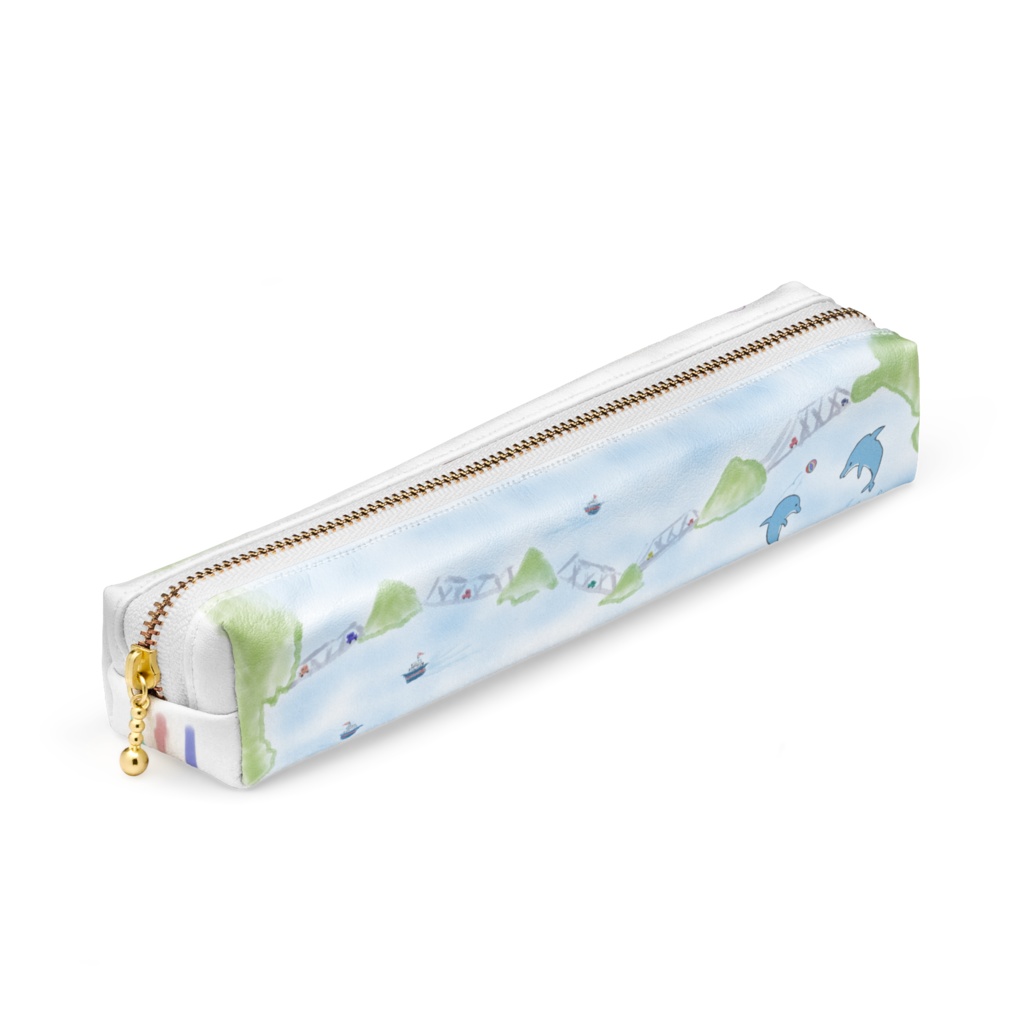 ラッコちゃんとイルカのペンケース