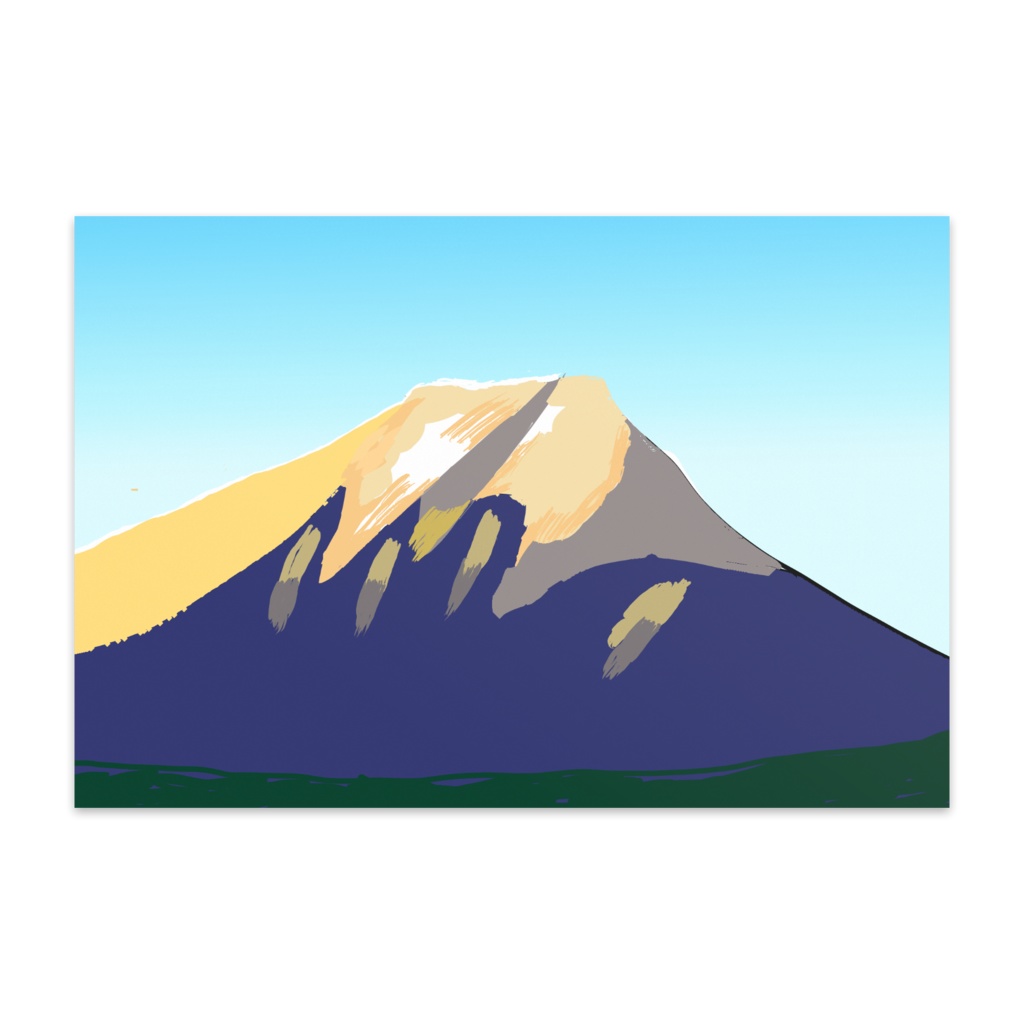 朝日の富士山