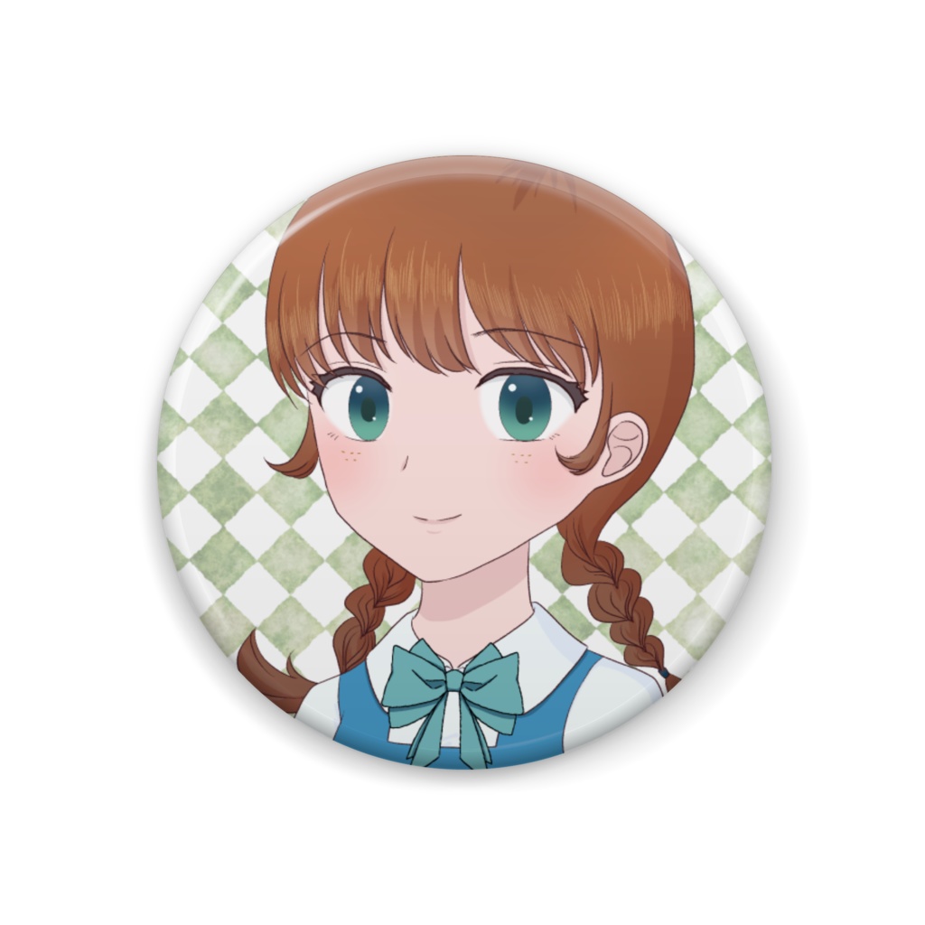 赤毛の女の子の缶バッチ