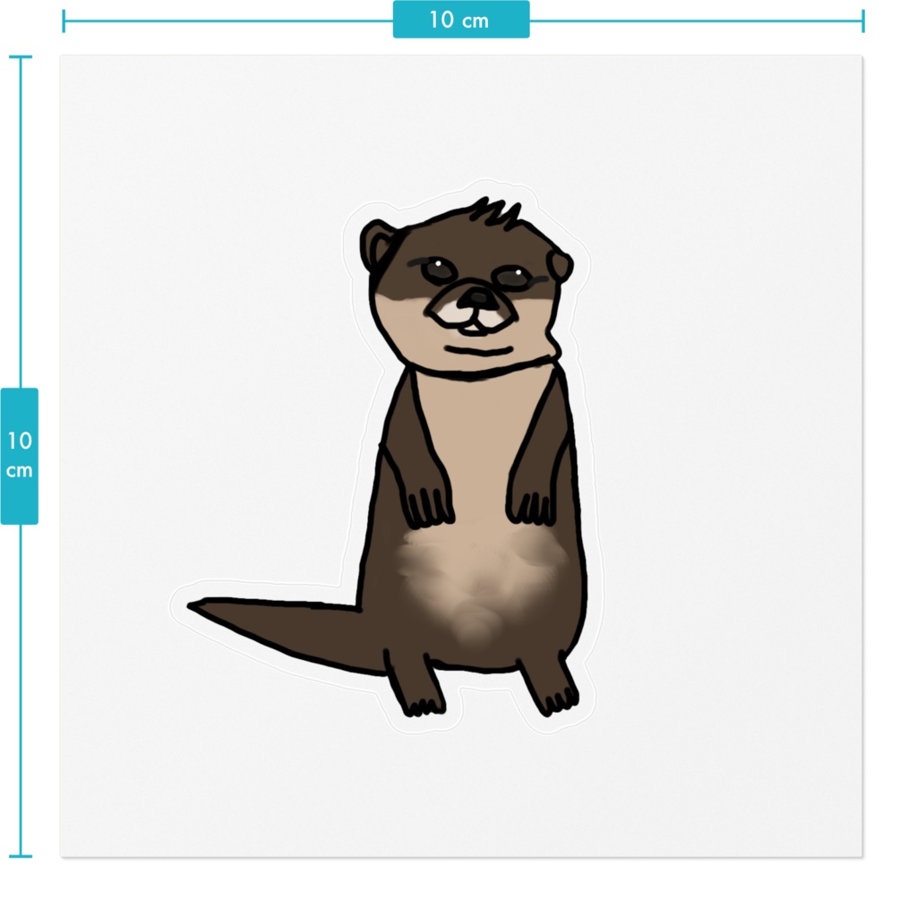 カワウソのステッカー
