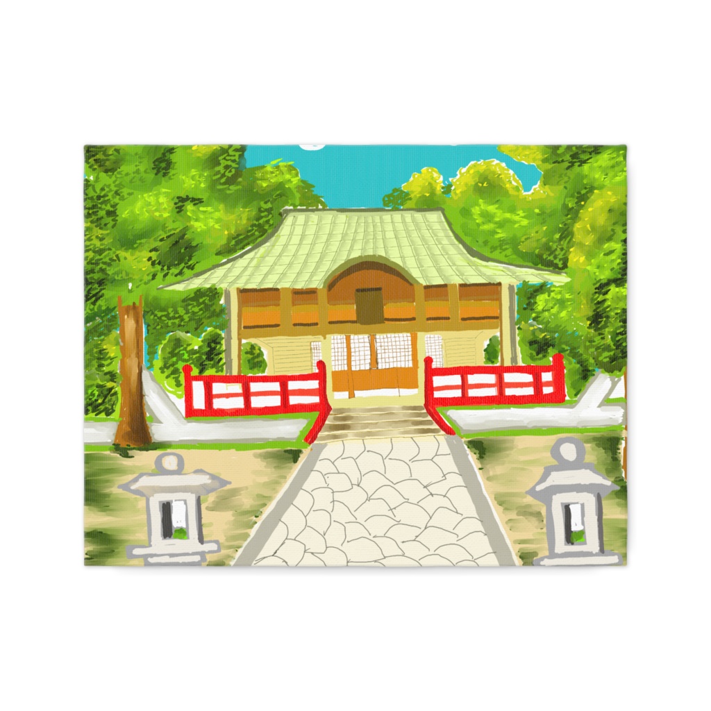 キャンバス神社イラスト