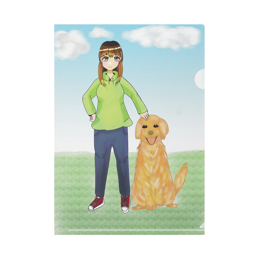 女の子と犬