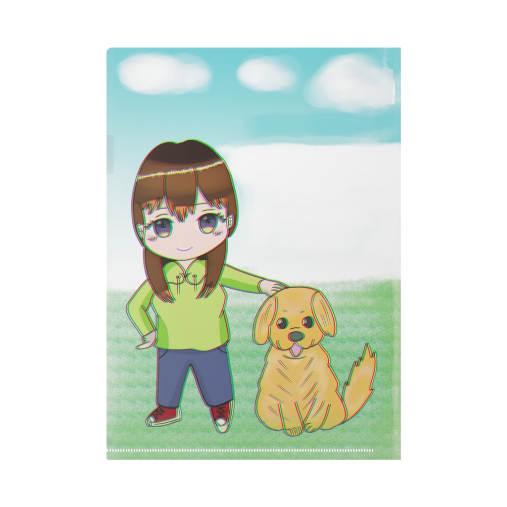 女の子と犬