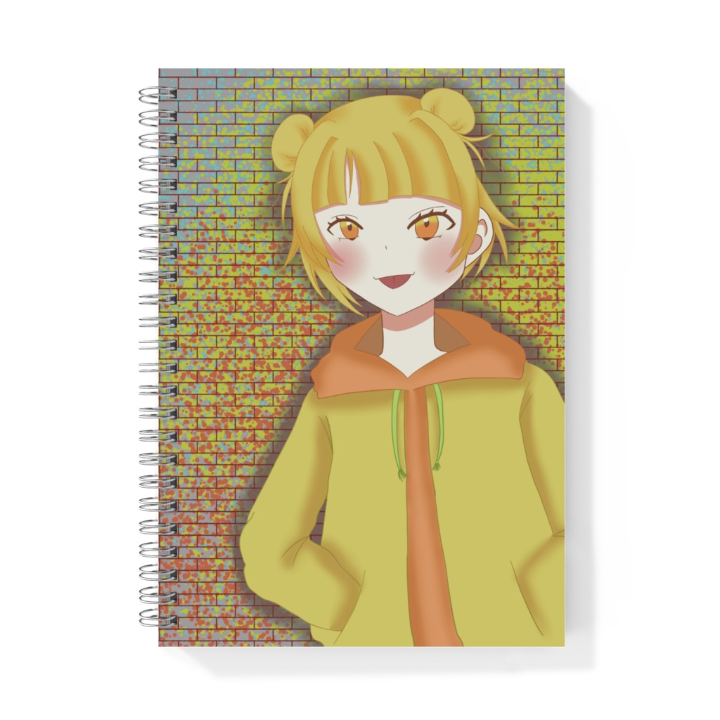 挑戦的な女の子のリングノート