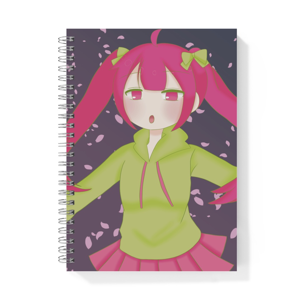ビビッドな女の子のリングノート