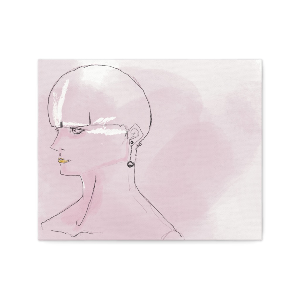 もも色の女