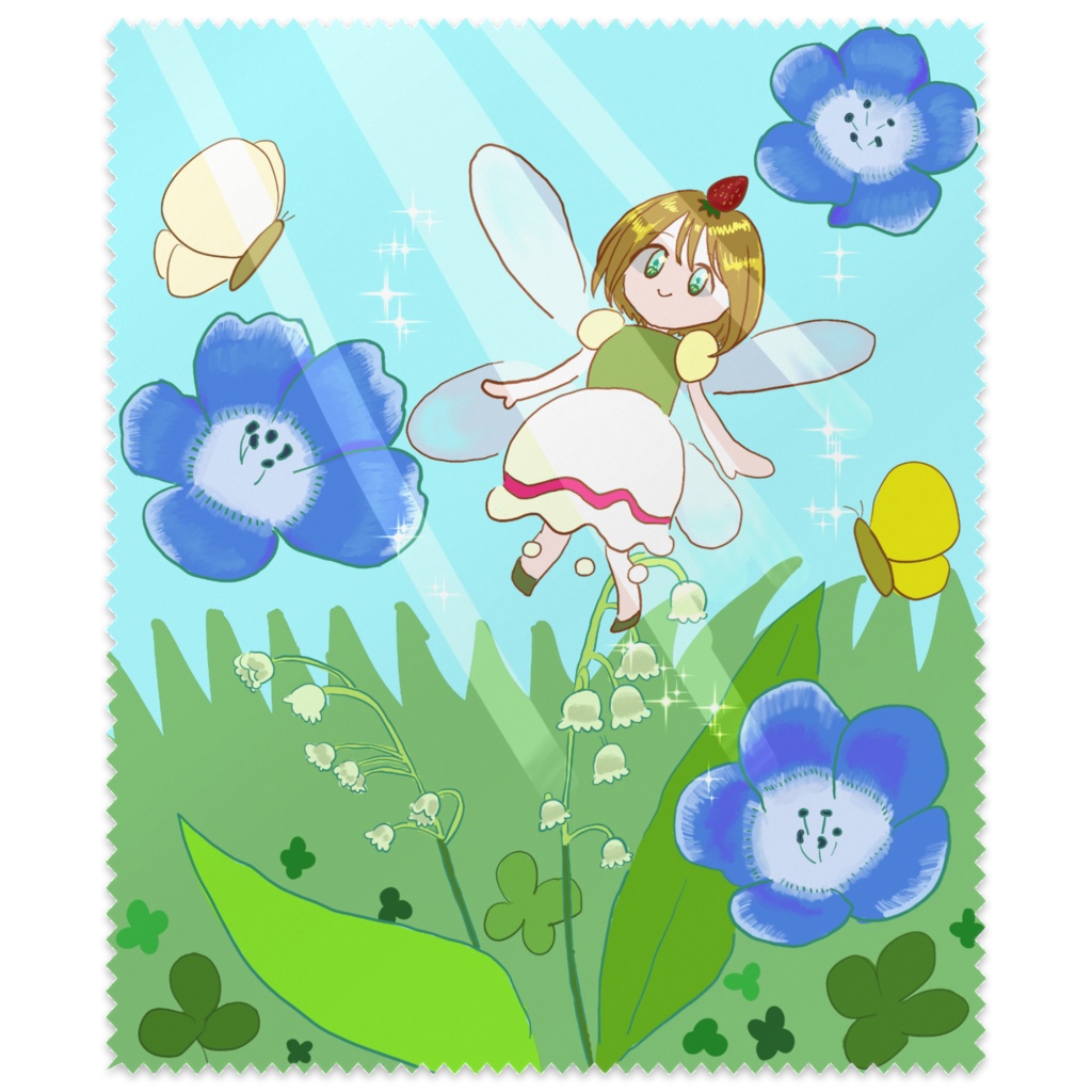 Flower with fairy(メガネ拭き)