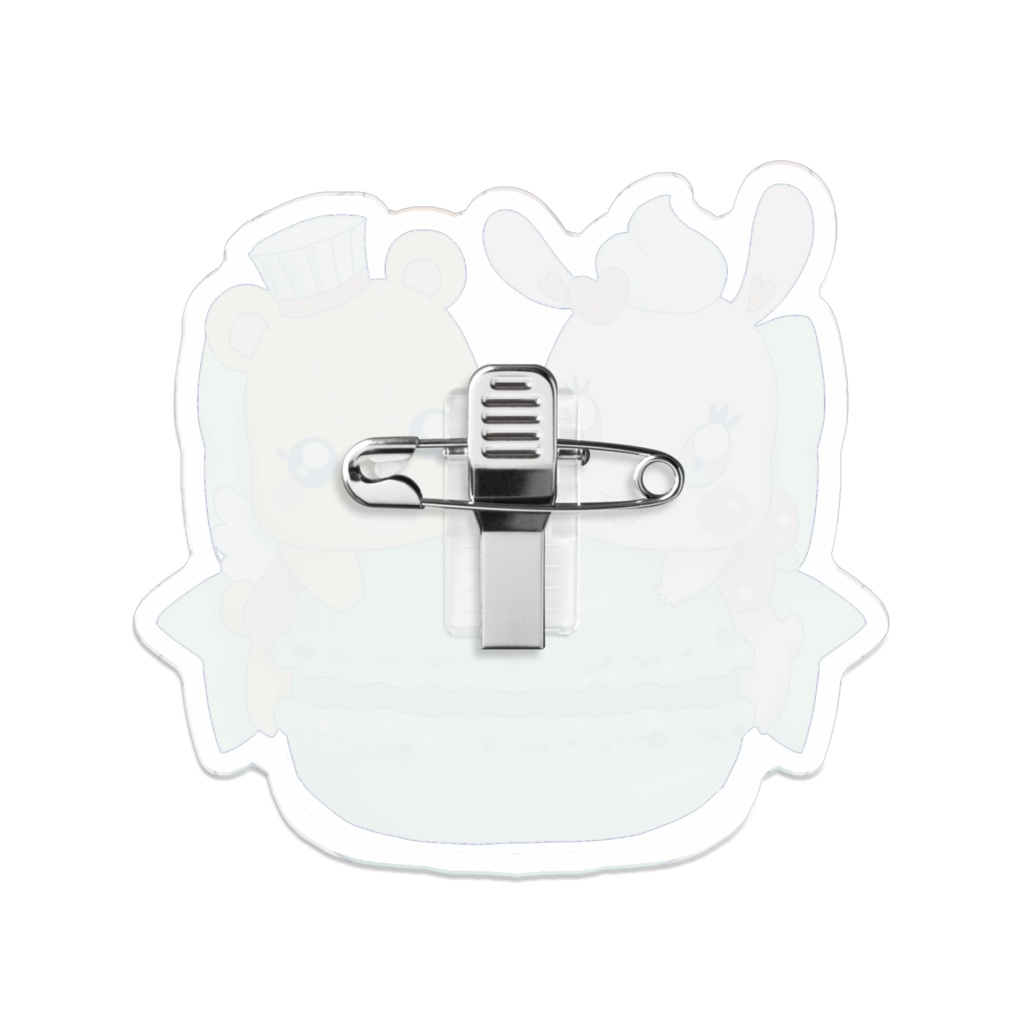 アクリルバッジ うさぎとくま