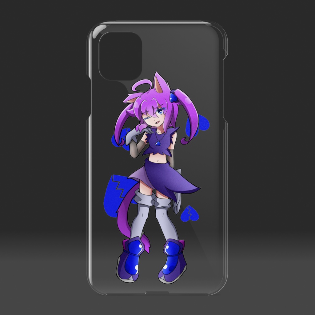 闇ラブニャンのクリアスマホケース