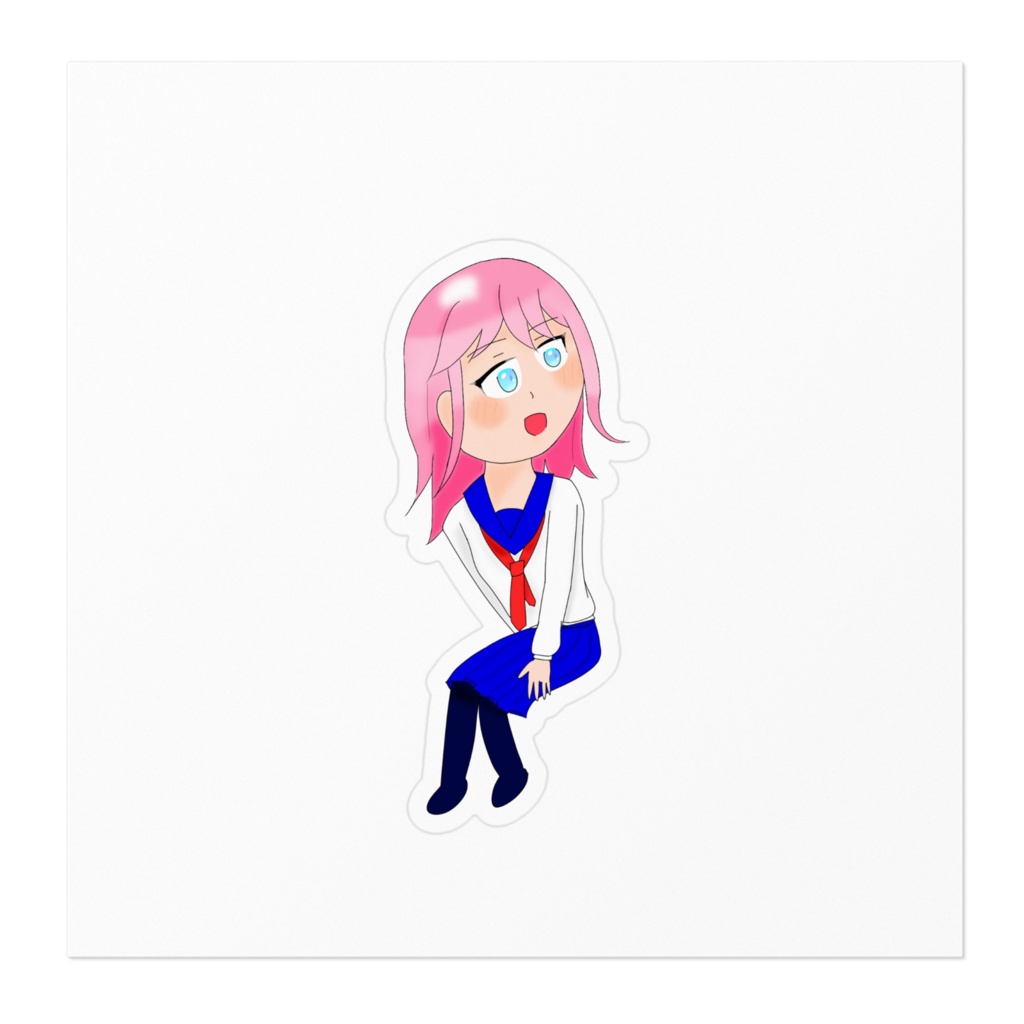 桃の学生さんステッカー