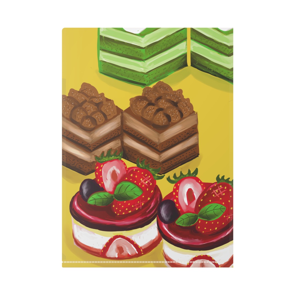 クリアファイル小さいケーキ